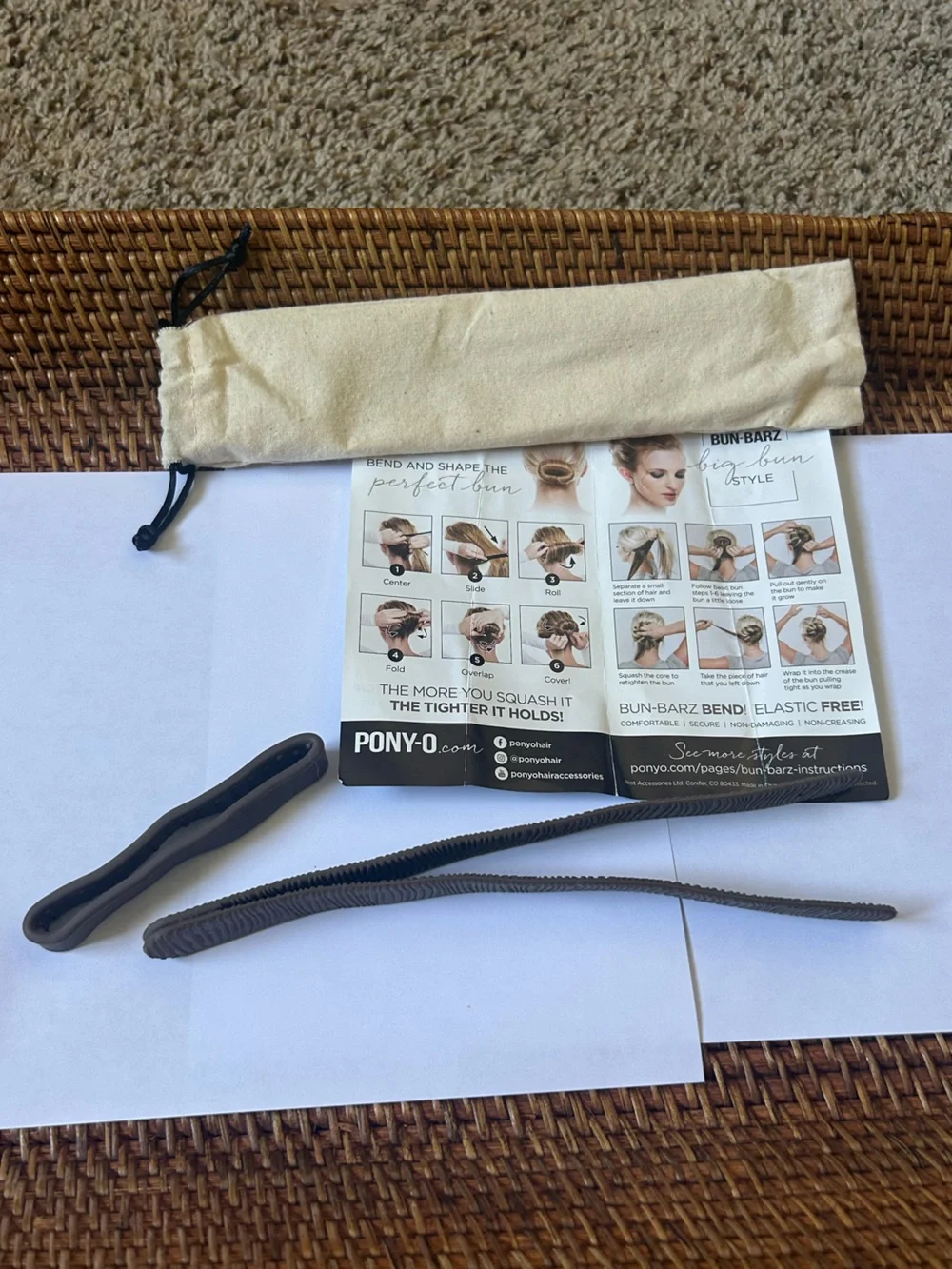 PONY-O Hair Styling Bundle | Original PONY-O + Bun Barz Tool w/ Storage Pouch